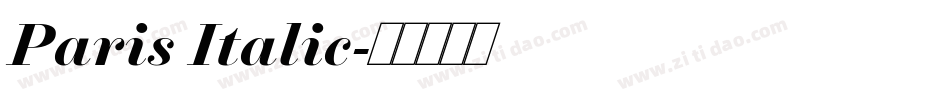 Paris Italic字体转换